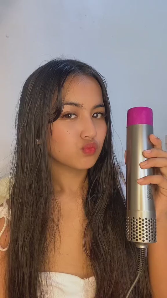 5 in 1 Multifunctional Hair Dryer Styling Tool, Detachable 5-in-1 Multi-Head Hot Air Comb, The Negative Ion Automatic Suction Hair Curler